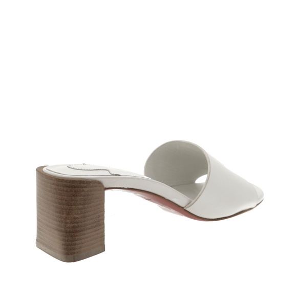 Christian Louboutin So CL Mule 55 White Leather Sandals Size 39 New - Picture 4 of 7